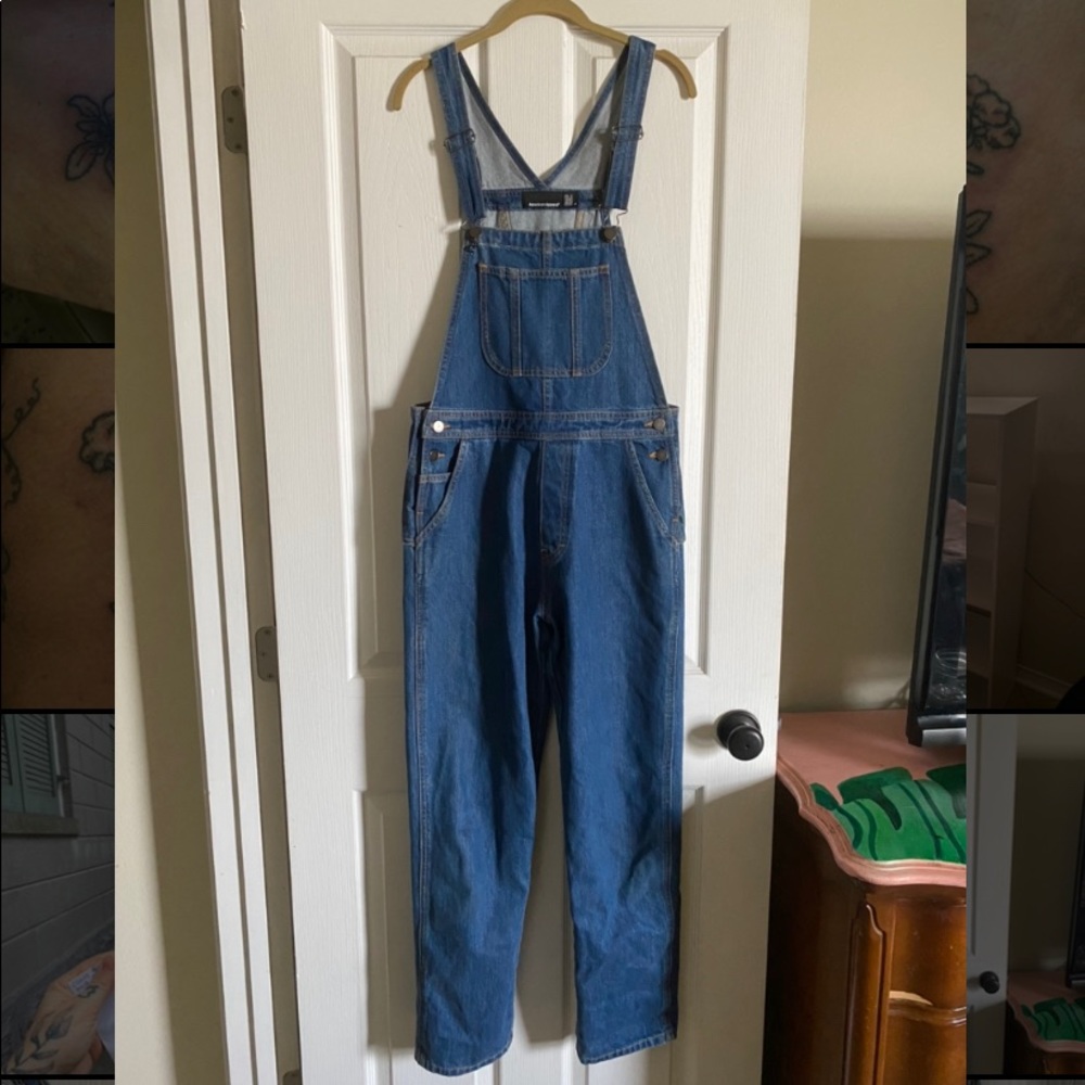 American apparel denim overalls